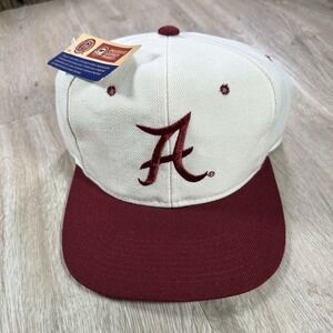 VTG Alabama Crimson Tide Snapback Hat NWT College White Red Headmaster Cap